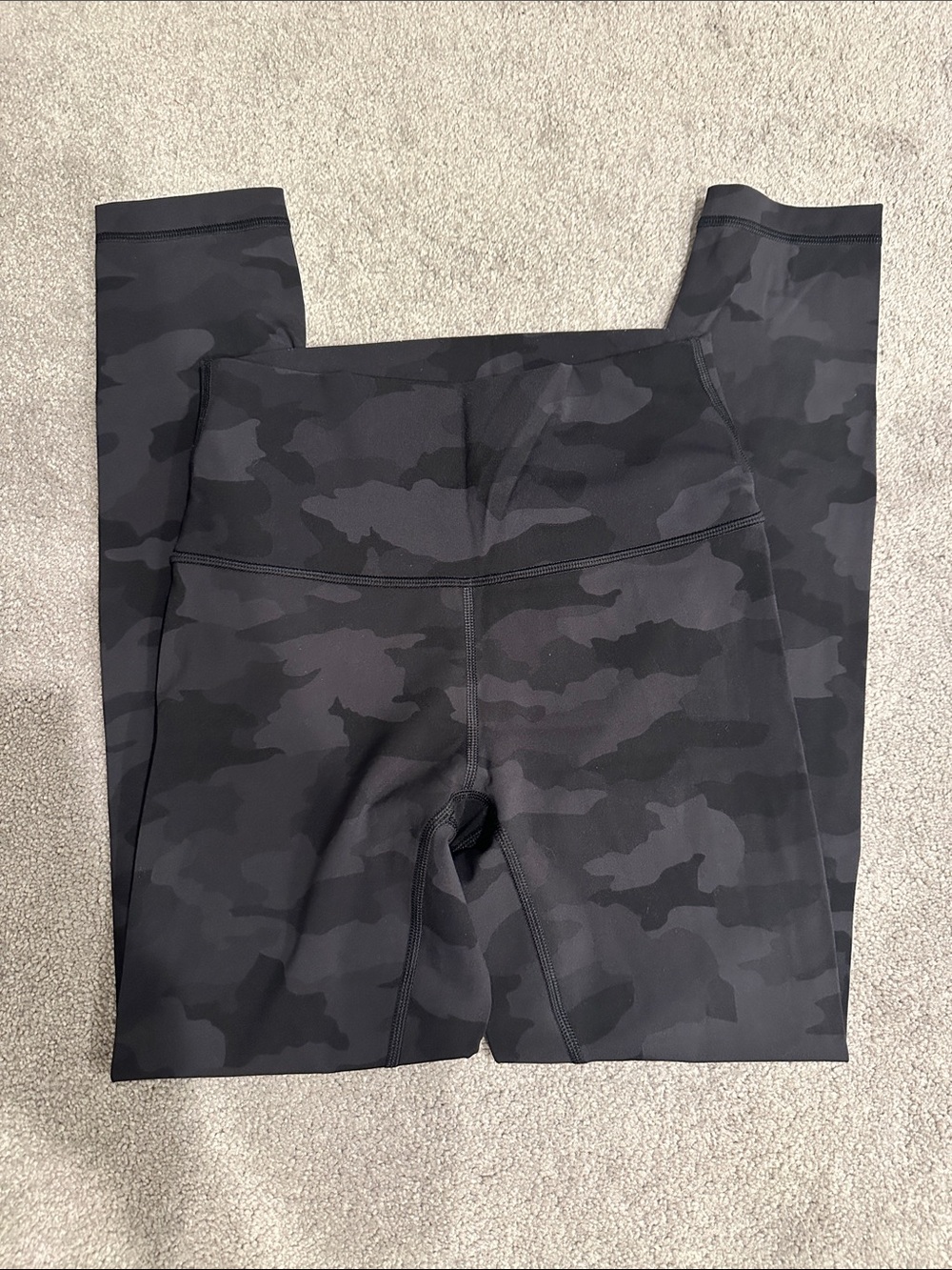 Lululemon High-Waist Black Camo Leggings